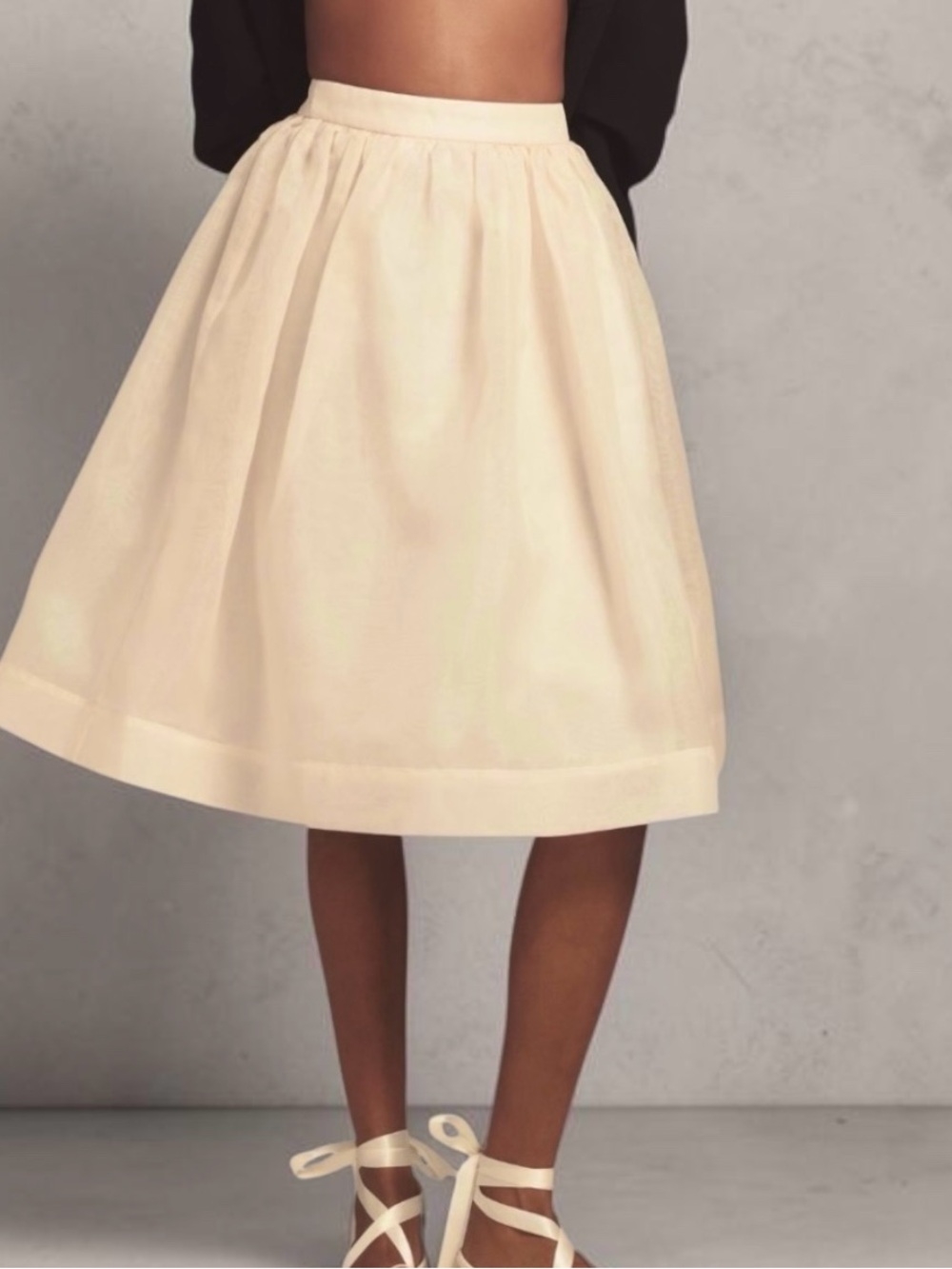 ANTHROPOLOGIE ENDLESS ROSE ORGANZA MIDI SKIRT M & L NWT